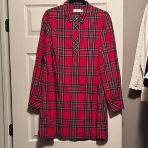Vineyard Vines Red Plaid Mini Dress